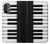 S3078 Noir et blanc Clavier de piano Etui Coque Housse pour OnePlus Nord N20 5G