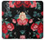 S3112 Motif floral Rose Noir Etui Coque Housse pour OnePlus Nord N20 5G