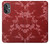 S3817 Motif de fleurs de cerisier floral rouge Etui Coque Housse pour OnePlus Nord N20 5G