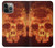 S3881 Crâne de feu Etui Coque Housse pour iPhone 13 Pro