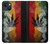 S3890 Drapeau Rasta Reggae Fumée Etui Coque Housse pour iPhone 13 mini