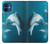 S3878 Dauphin Etui Coque Housse pour iPhone 12 mini