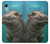 S3871 mignon, bébé, hippopotame, hippopotame Etui Coque Housse pour iPhone XR