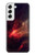 S3897 Espace nébuleuse rouge Etui Coque Housse pour Samsung Galaxy S22