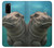 S3871 mignon, bébé, hippopotame, hippopotame Etui Coque Housse pour Samsung Galaxy S20