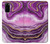 S3896 Stries d'or en marbre violet Etui Coque Housse pour Samsung Galaxy S20