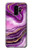 S3896 Stries d'or en marbre violet Etui Coque Housse pour Samsung Galaxy S9