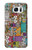 S3879 Griffonnage de musique rétro Etui Coque Housse pour Samsung Galaxy S7