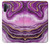 S3896 Stries d'or en marbre violet Etui Coque Housse pour Samsung Galaxy Note 10 Plus