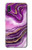 S3896 Stries d'or en marbre violet Etui Coque Housse pour Samsung Galaxy A10e