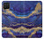 S3906 Marbre violet bleu marine Etui Coque Housse pour Samsung Galaxy A12
