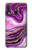 S3896 Stries d'or en marbre violet Etui Coque Housse pour Samsung Galaxy A20e