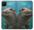 S3871 mignon, bébé, hippopotame, hippopotame Etui Coque Housse pour Samsung Galaxy A22 5G
