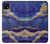 S3906 Marbre violet bleu marine Etui Coque Housse pour Samsung Galaxy A22 5G