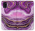 S3896 Stries d'or en marbre violet Etui Coque Housse pour Samsung Galaxy A31