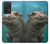S3871 mignon, bébé, hippopotame, hippopotame Etui Coque Housse pour Samsung Galaxy A52, Galaxy A52 5G