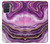 S3896 Stries d'or en marbre violet Etui Coque Housse pour Samsung Galaxy A71 5G