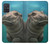 S3871 mignon, bébé, hippopotame, hippopotame Etui Coque Housse pour Samsung Galaxy A71