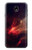 S3897 Espace nébuleuse rouge Etui Coque Housse pour Samsung Galaxy J7 (2018), J7 Aero, J7 Top, J7 Aura, J7 Crown, J7 Refine, J7 Eon, J7 V 2nd Gen, J7 Star