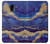 S3906 Marbre violet bleu marine Etui Coque Housse pour Samsung Galaxy J6 (2018)