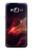 S3897 Espace nébuleuse rouge Etui Coque Housse pour Samsung Galaxy J3 (2016)
