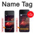 S3897 Espace nébuleuse rouge Etui Coque Housse pour Samsung Galaxy Z Flip 3 5G