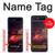 S3897 Espace nébuleuse rouge Etui Coque Housse pour Samsung Galaxy Z Flip 5G