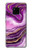 S3896 Stries d'or en marbre violet Etui Coque Housse pour Huawei Mate 20 Pro