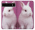 S3870 Mignon bébé lapin Etui Coque Housse pour Google Pixel 6a