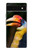 S3876 Calao coloré Etui Coque Housse pour Google Pixel 6a
