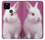 S3870 Mignon bébé lapin Etui Coque Housse pour Google Pixel 5