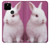 S3870 Mignon bébé lapin Etui Coque Housse pour Google Pixel 4a 5G