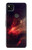 S3897 Espace nébuleuse rouge Etui Coque Housse pour Google Pixel 4a