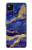 S3906 Marbre violet bleu marine Etui Coque Housse pour Google Pixel 4a
