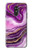 S3896 Stries d'or en marbre violet Etui Coque Housse pour LG Q Stylo 4, LG Q Stylus