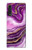 S3896 Stries d'or en marbre violet Etui Coque Housse pour LG Velvet