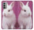 S3870 Mignon bébé lapin Etui Coque Housse pour Motorola Moto G51 5G