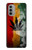 S3890 Drapeau Rasta Reggae Fumée Etui Coque Housse pour Motorola Moto G51 5G