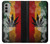 S3890 Drapeau Rasta Reggae Fumée Etui Coque Housse pour Motorola Moto G51 5G