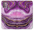 S3896 Stries d'or en marbre violet Etui Coque Housse pour Motorola Moto G30, G20, G10