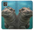 S3871 mignon, bébé, hippopotame, hippopotame Etui Coque Housse pour Motorola Moto G9 Power