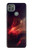 S3897 Espace nébuleuse rouge Etui Coque Housse pour Motorola Moto G9 Power