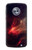 S3897 Espace nébuleuse rouge Etui Coque Housse pour Motorola Moto X4