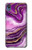S3896 Stries d'or en marbre violet Etui Coque Housse pour Motorola Moto E6, Moto E (6th Gen)