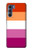 S3887 Drapeau de la fierté lesbienne Etui Coque Housse pour Motorola Edge S30