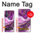 S3896 Stries d'or en marbre violet Etui Coque Housse pour Motorola Edge+