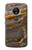 S3886 Rocher de marbre gris Etui Coque Housse pour Motorola Moto E5 Plus