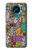 S3879 Griffonnage de musique rétro Etui Coque Housse pour Nokia 3.4