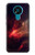 S3897 Espace nébuleuse rouge Etui Coque Housse pour Nokia 3.4