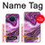 S3896 Stries d'or en marbre violet Etui Coque Housse pour Nokia X20